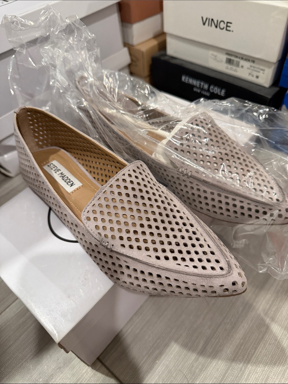 Steve Madden Women's Perforated Pointed Loafers
